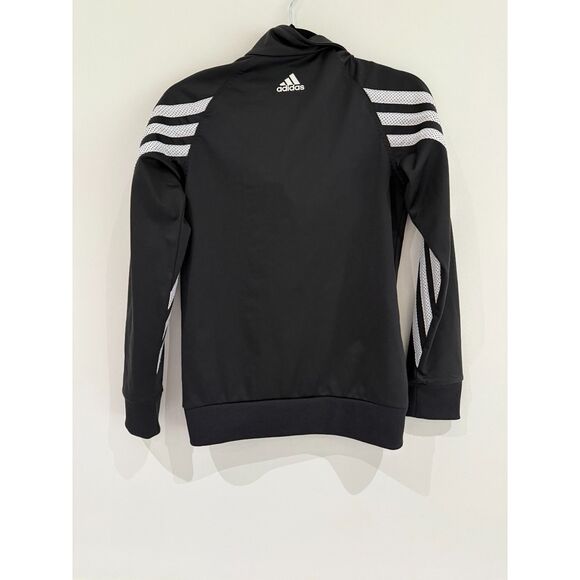 Adidas Women's Black and White Track Jacket - Sz XS, EUC - Picture 2 of 3